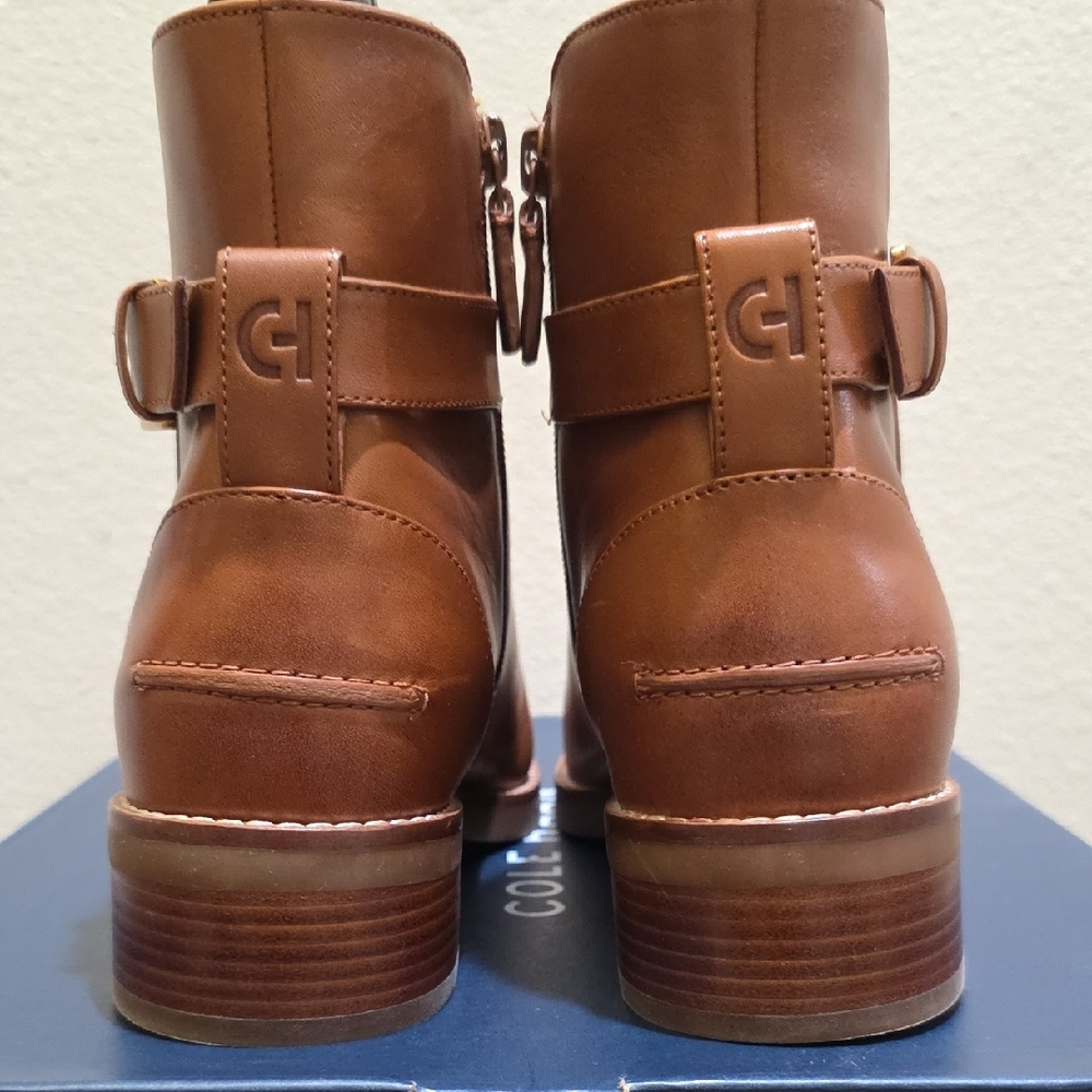 Cole Haan Tan Leather Ankle Boots - Picture 6 of 9